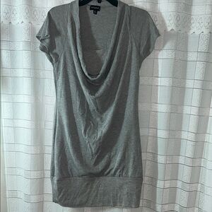 Tempted Gray Cowl Neck Dress
